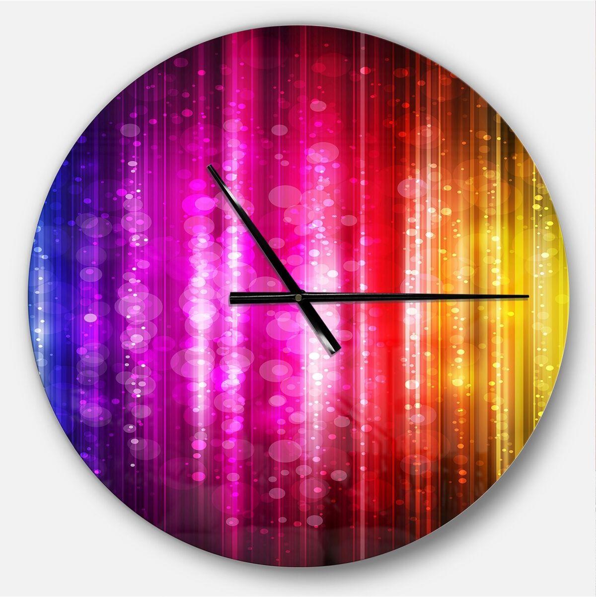 Design Art Designart Oversized Modern Round Metal Wall Clock - Red