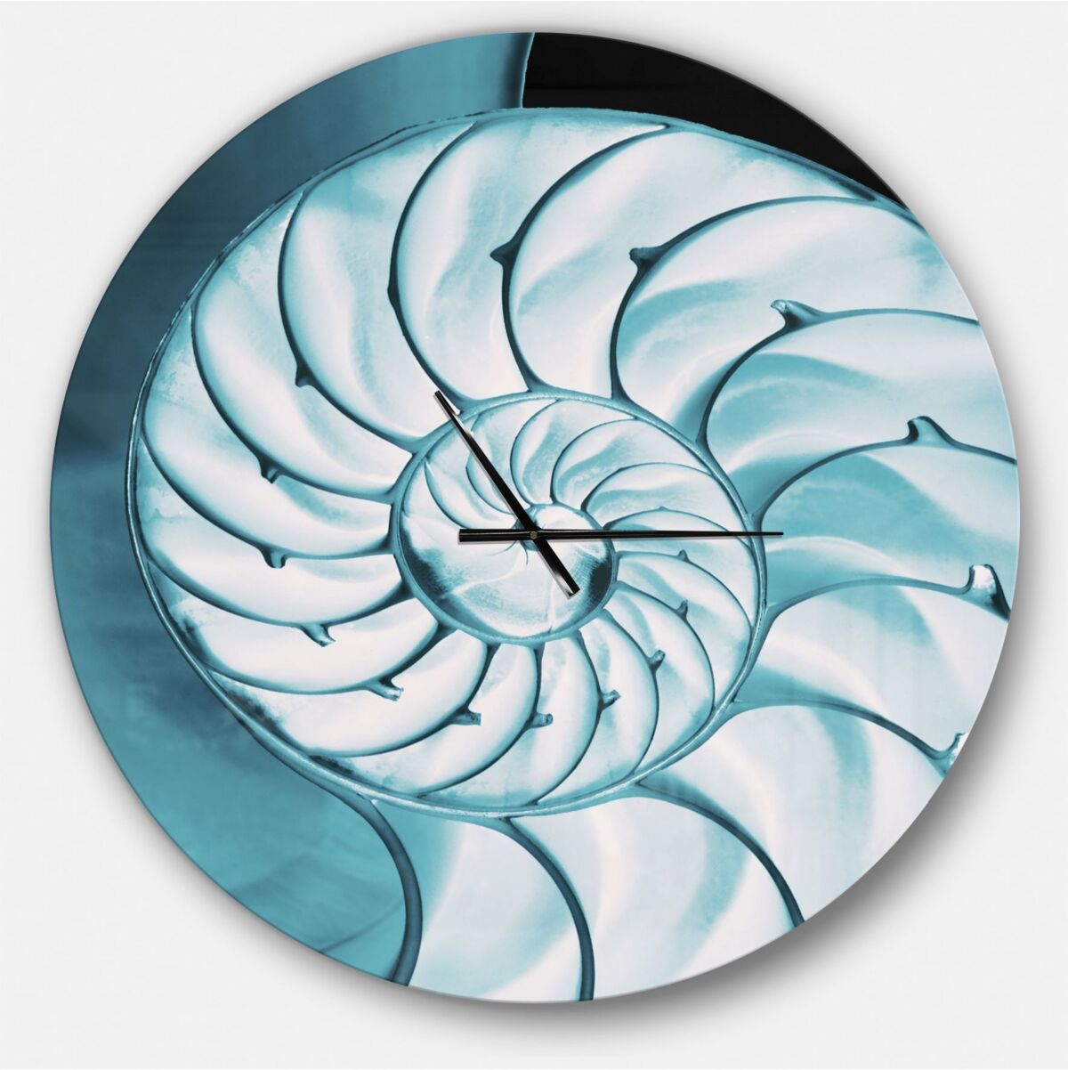 Design Art Designart Oversized Coastal Round Metal Wall Clock - 36 x 36 - Blue