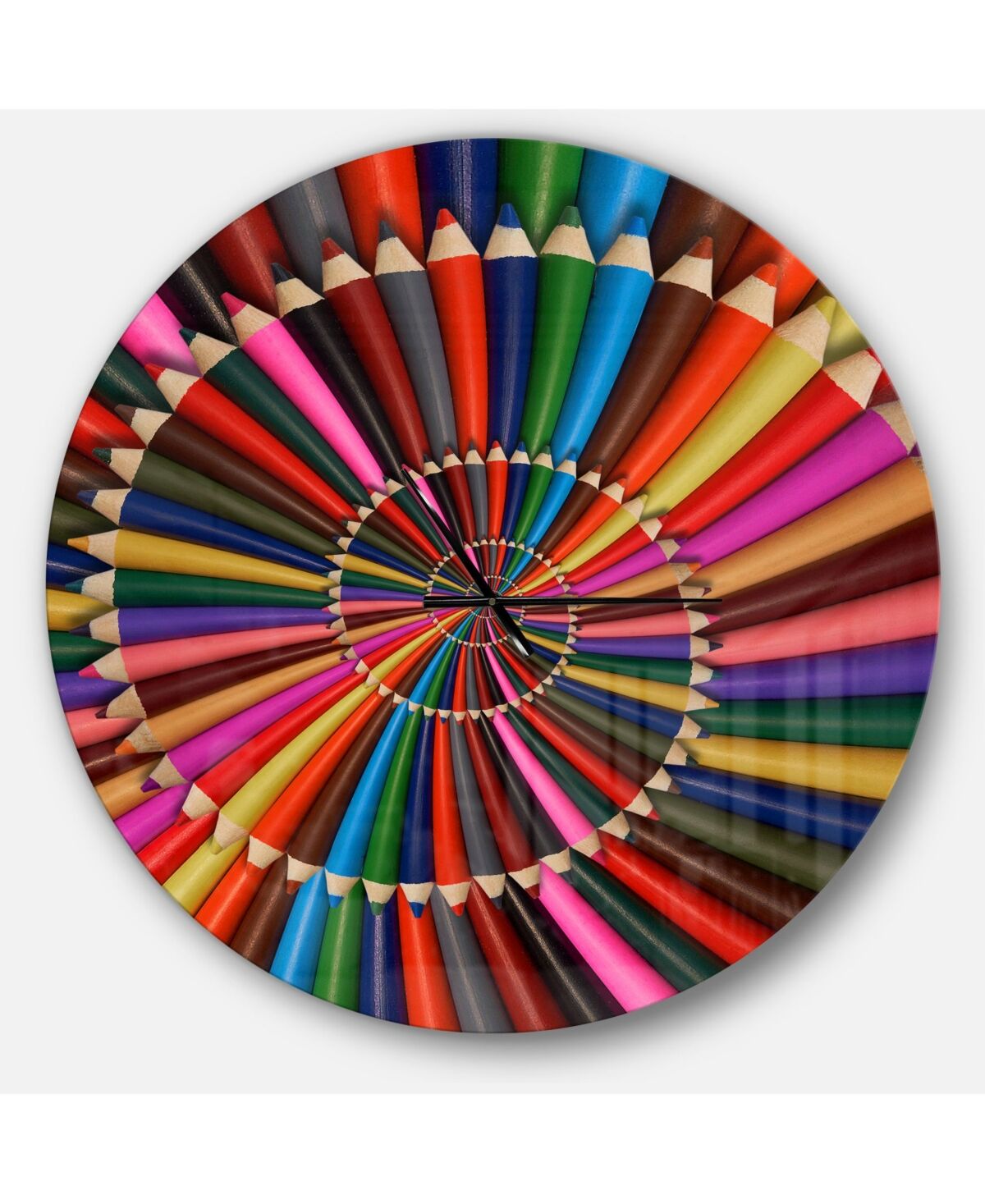 Design Art Designart Oversized Contemporary Round Metal Wall Clock - 36 x 36 - Multicolor