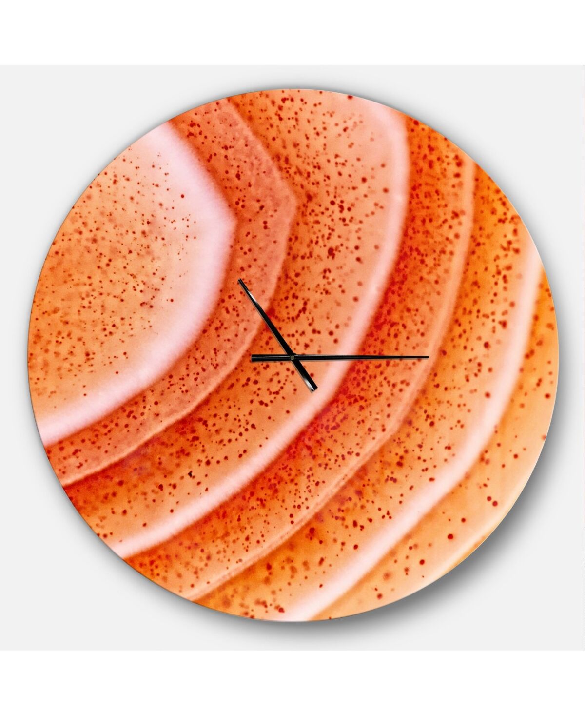 Design Art Designart Oversized Modern Round Metal Wall Clock - 36 x 36 - Orange