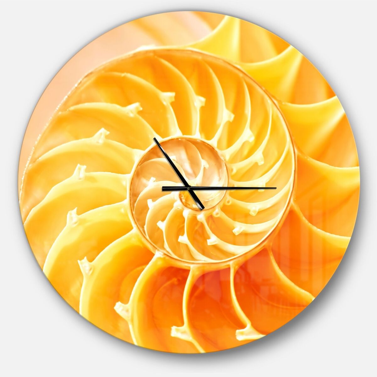 Design Art Designart Oversized Coastal Round Metal Wall Clock - 36 x 36 - Yellow