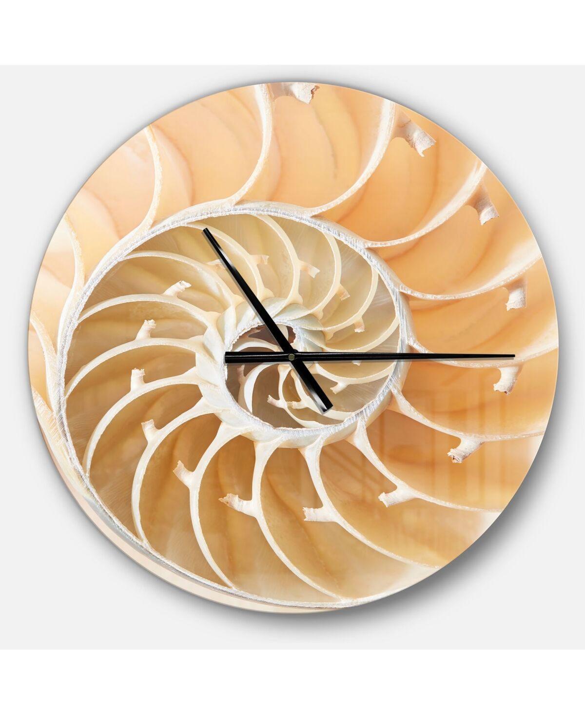 Design Art Designart Oversized Coastal Round Metal Wall Clock - Brown
