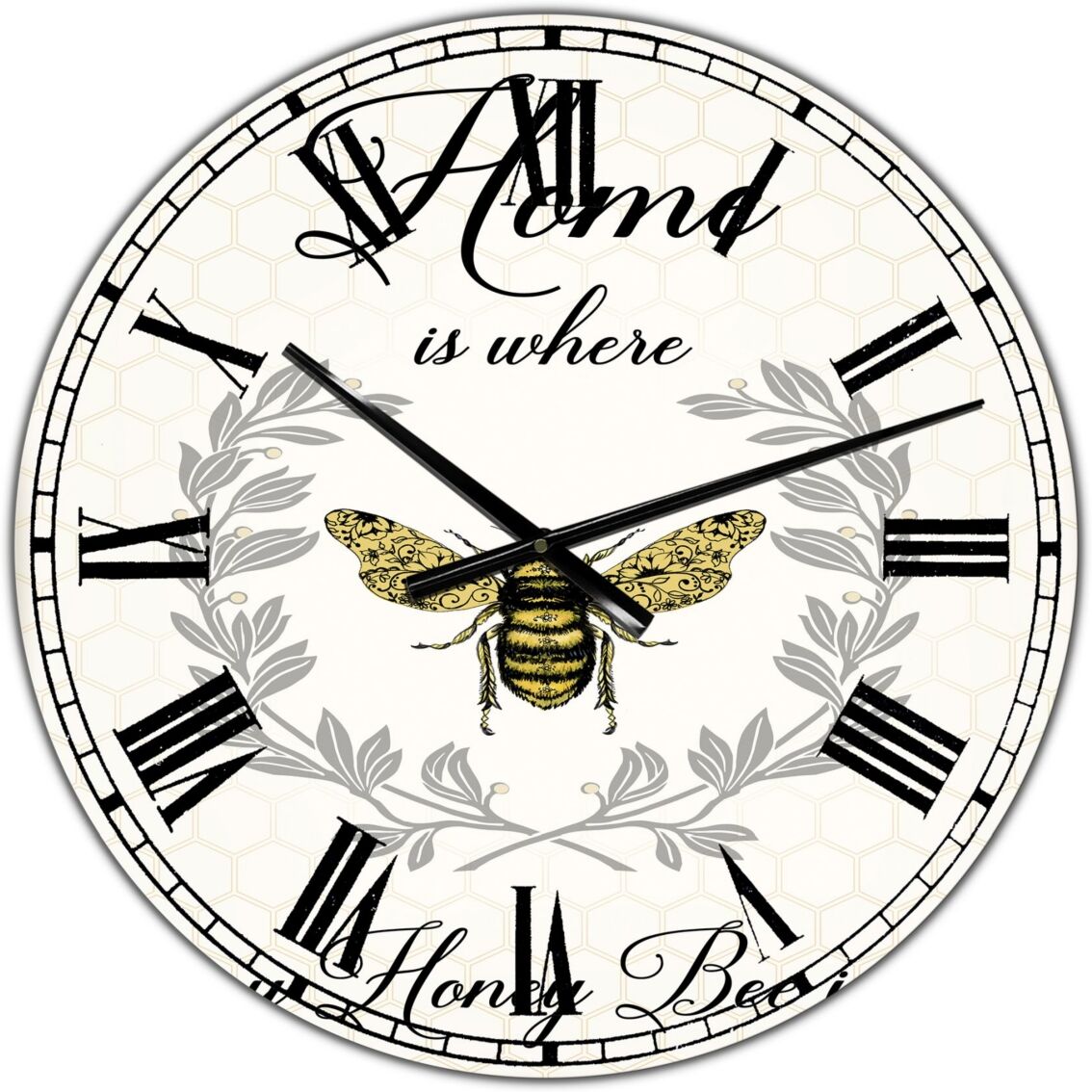 Designart Honey Bee a Oversized Cottage Wall Clock - 36