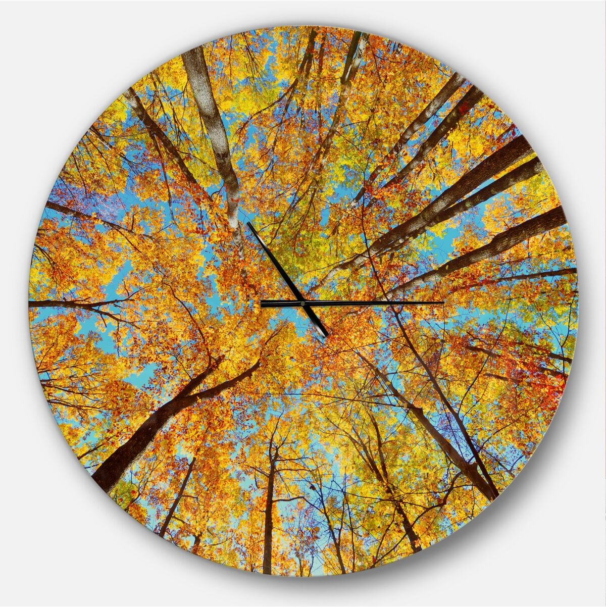 Design Art Designart Oversized Forest Round Metal Wall Clock - 36 x 36 - Green