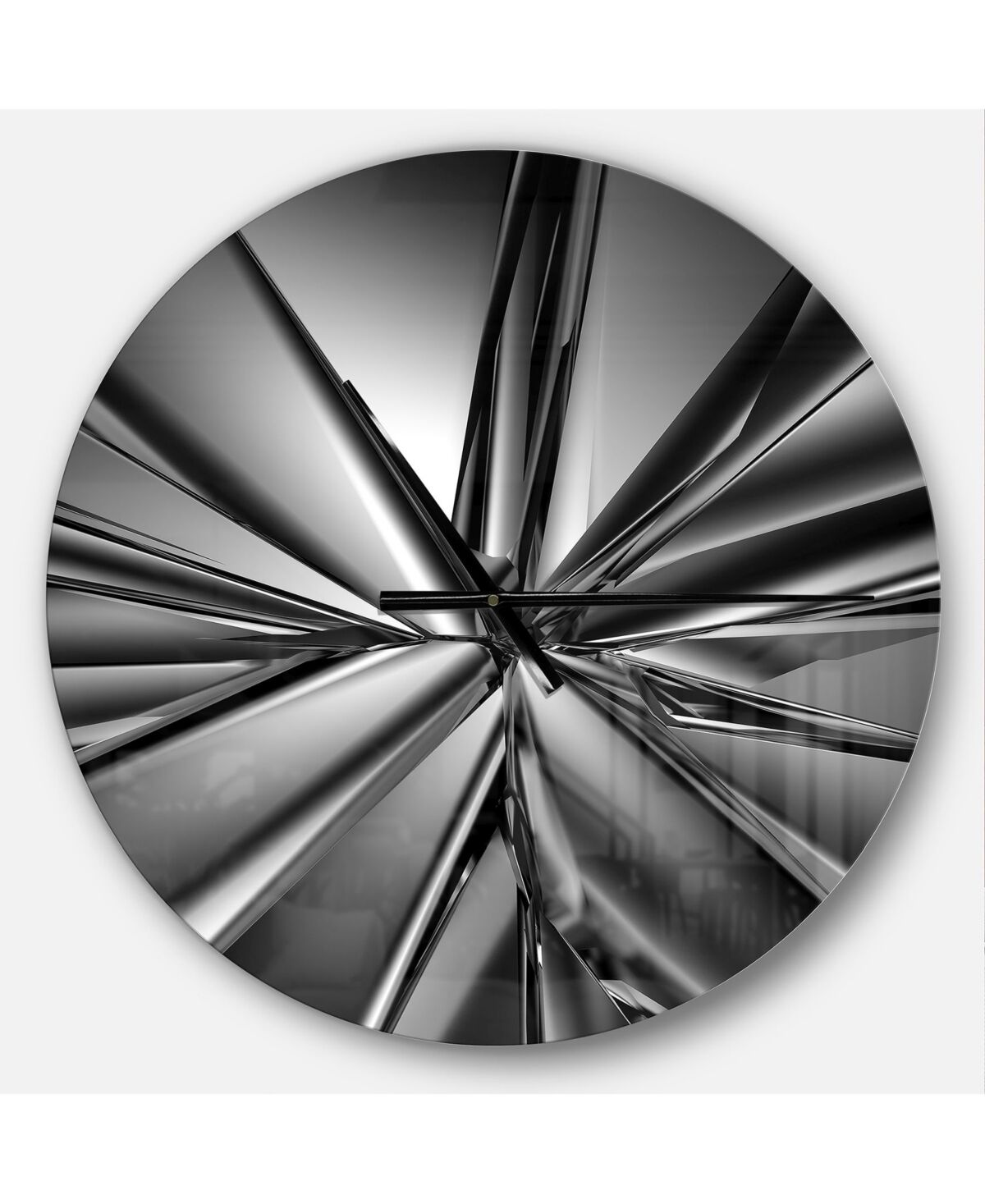 Design Art Designart Oversized Modern Round Metal Wall Clock - Multicolor