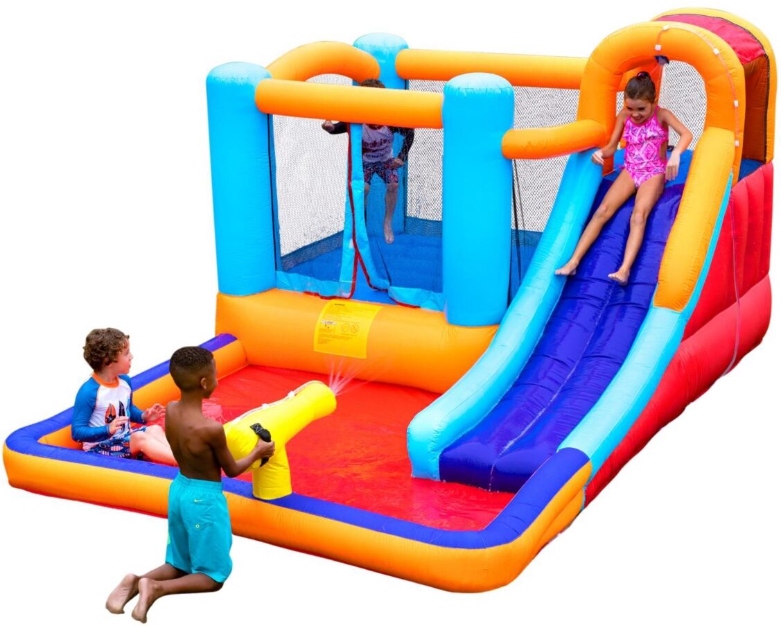 Hoovy Giant Bounce House Water Slide   6 Ft x 12 Ft x 8.5 Ft   Inflatable Water Bounce House with Trampoline and Pool Area   Heavy Duty Easy to Set Up   Inc