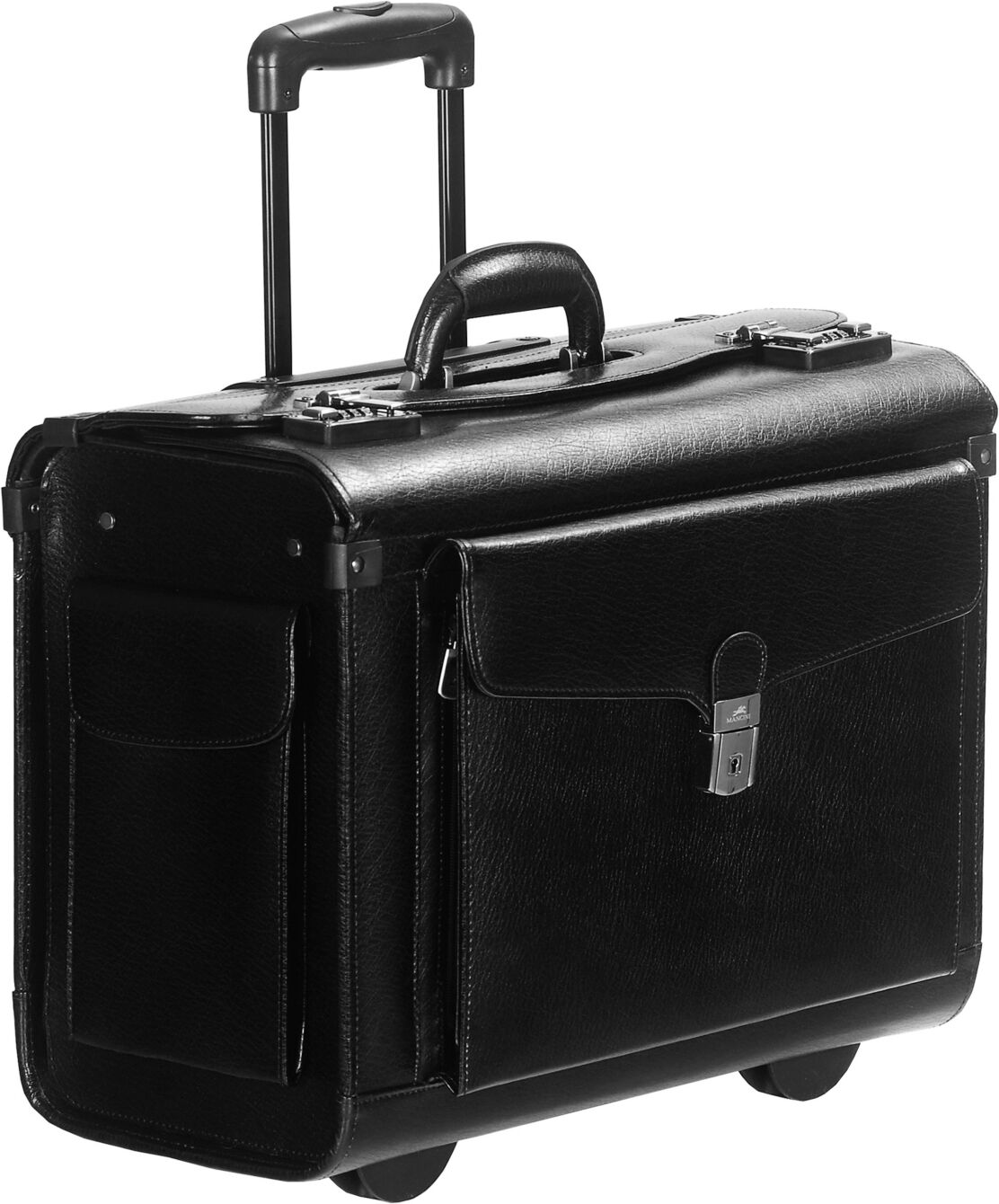 Mancini Business Collection Wheeled Laptop Catalog Case - Black