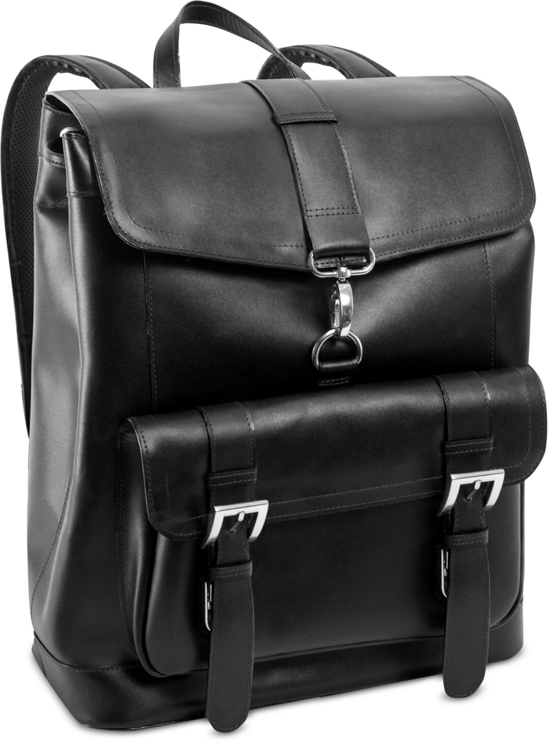 McKlein Hagen Leather Laptop Backpack - Black