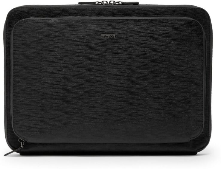 Tumi Men's Nassau Slg Laptop Portfolio - Black Embossed