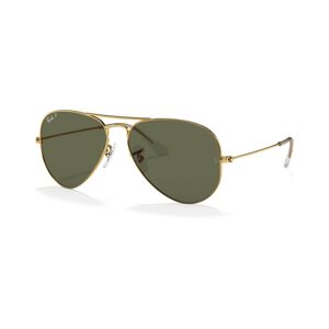 Ray-Ban Unisex Polarized Sunglasses, RB3025 Aviator Classic - GOLD/GREEN POLAR