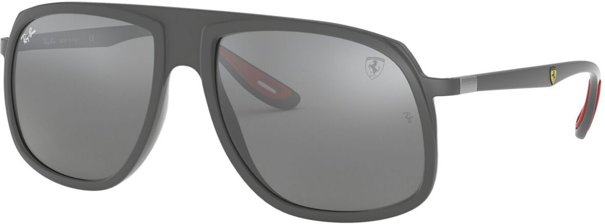 Ray-Ban Men's Sunglasses, RB4308M Scuderia Ferrari Collection 57 - MATTE GREY/GREY MIRROR SILVER