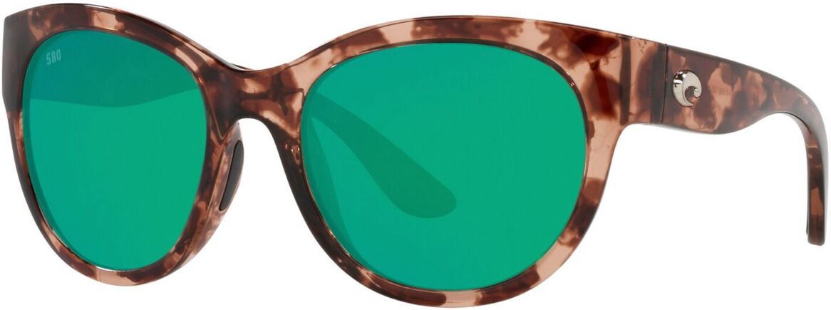 Costa Del Mar Maya Polarized Sunglasses, 6S9011 55 - SHINY CORAL TORTOISE/GREEN MIRROR G