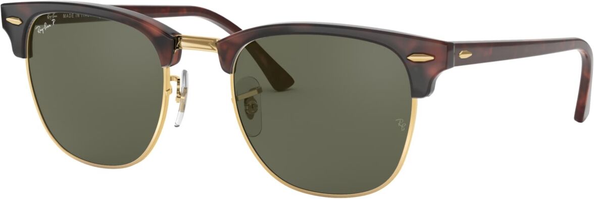 Ray-Ban Unisex Polarized Low Bridge Fit Sunglasses, RB3016F Clubmaster Classic 55 - Tortoise