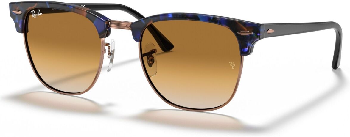 Ray-Ban Sunglasses, Clubmaster Fleck RB3016 - SPOTTED BROWN/BLUE / CLEAR GRADIENT BROW