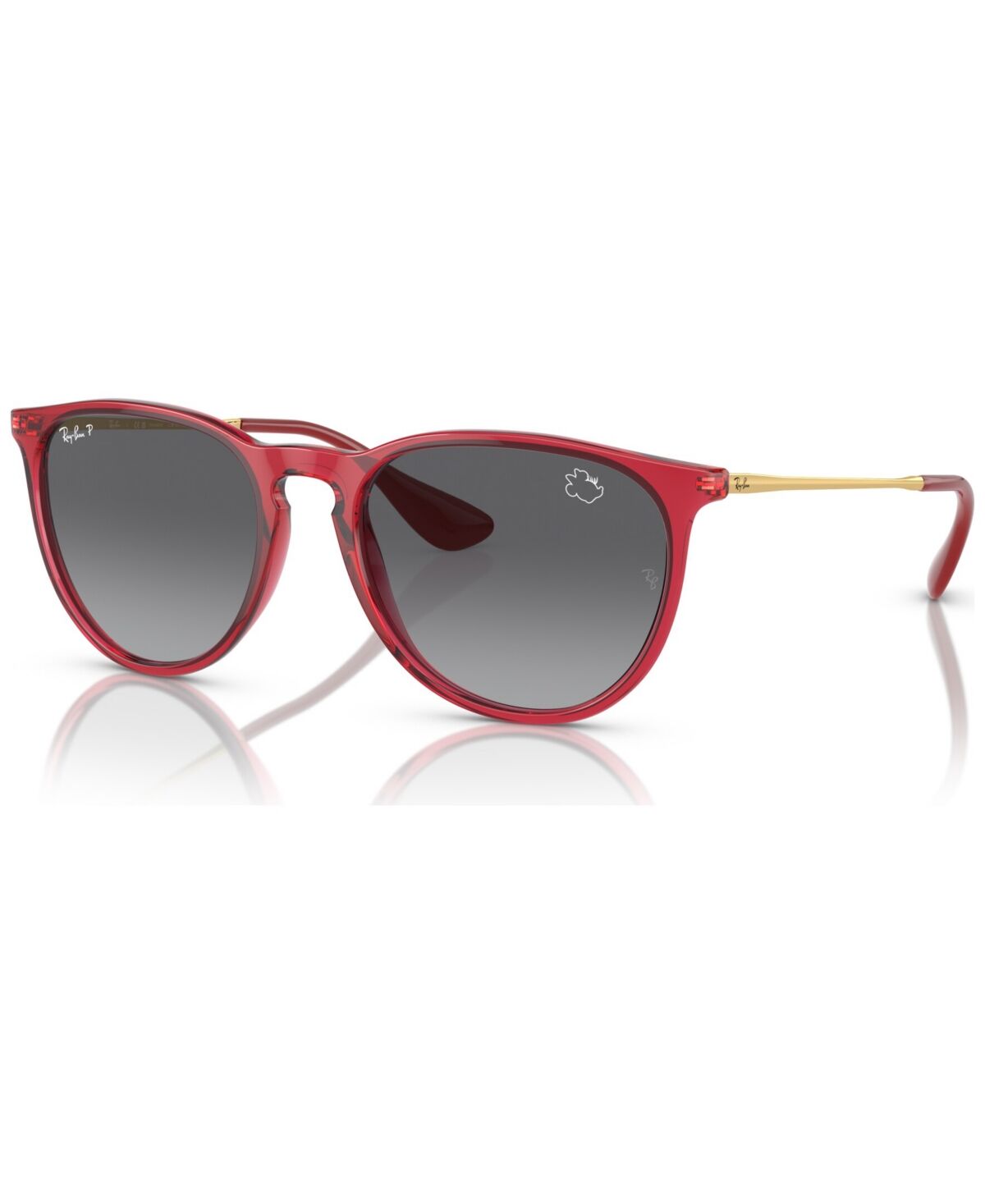 Ray-Ban Women's Polarized Sunglasses, RB4171 Disney Collection Erika - Transparent Red/ Minnie