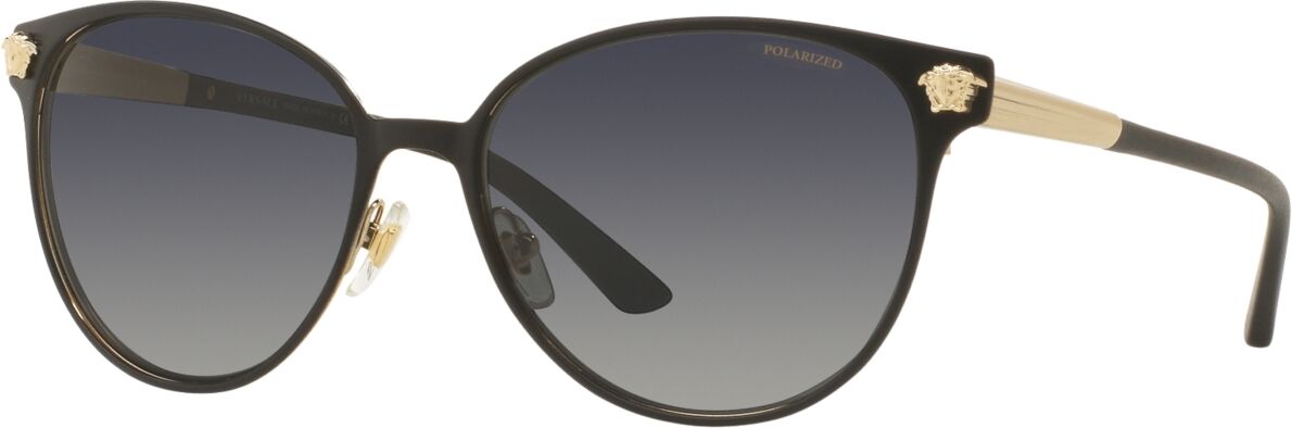 Versace Polarized Sunglasses, VE2168 - BLACK/GREY POLAR