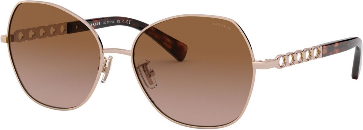 Coach Sunglasses, 0HC7112 - SHINY ROSE GOLD/BROWN ROSE GRADIENT