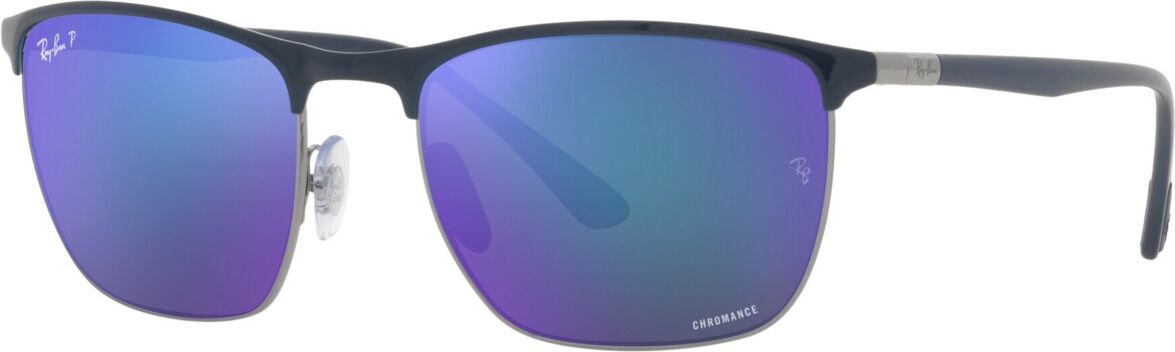 Ray-Ban Unisex Polarized Sunglasses, RB3686 57 - Blue on Gunmetal