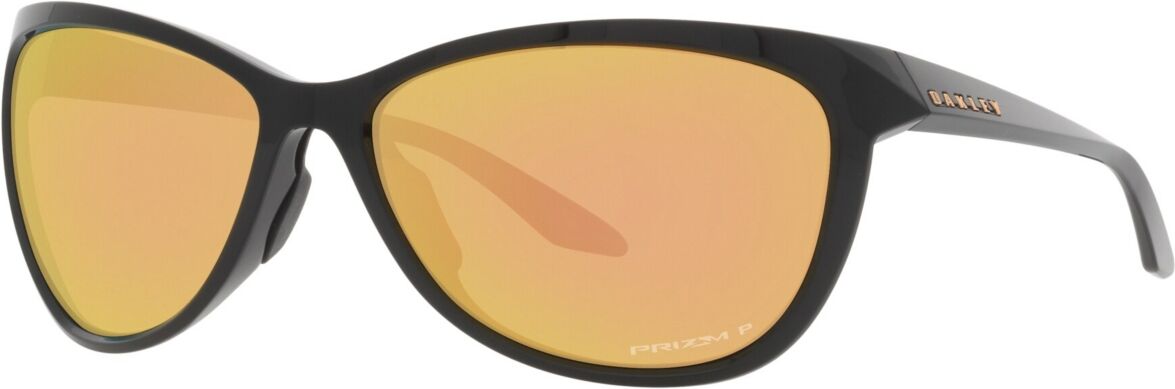 Oakley Women's Polarized Sunglasses, OO9222 Pasque 60 - Polished Black