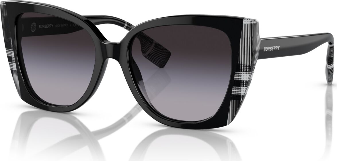 Burberry Women's Sunglasses, BE4393 Meryl - Black, Check White Black