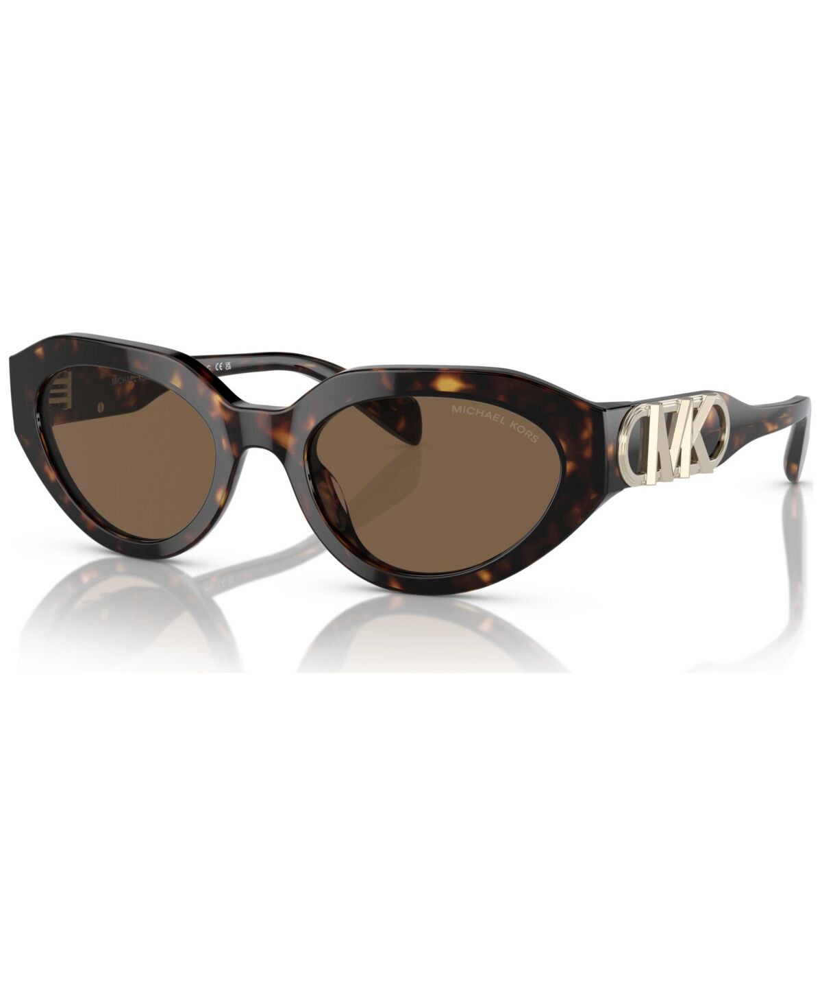 Michael Kors Women's Empire Oval Sunglasses, MK2192 - Dark Tortoise