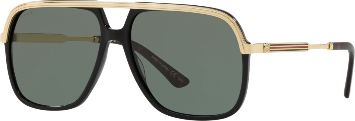 Gucci Sunglasses, GG0200S - GREEN/BLACK