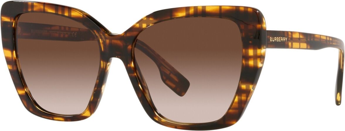 Burberry Women's Sunglasses, BE4366 Tamsin 55 - Top Check, Striped Brown