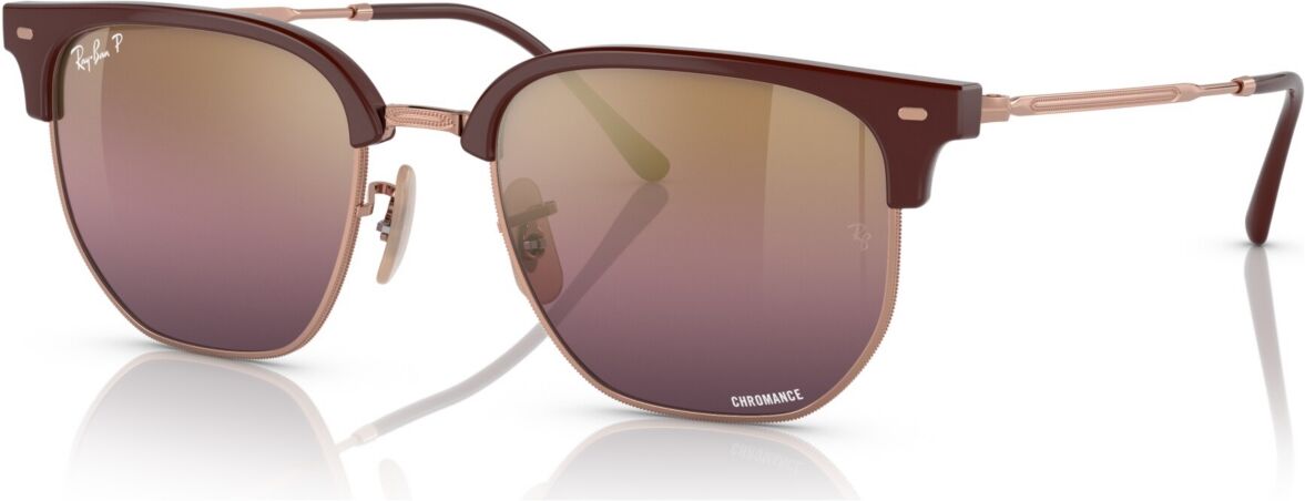 Ray-Ban New Clubmaster Polarized Sunglasses, RB4416 - Bordeaux on Rose Gold-Tone