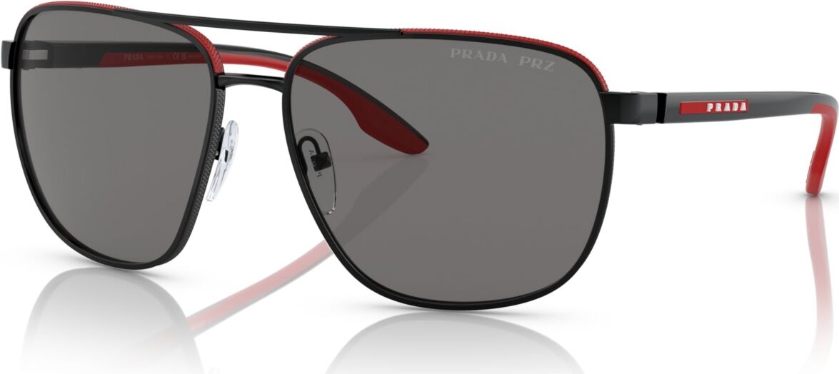 Prada Linea Rossa Men's Polarized Sunglasses, Ps 50YS62-p - Black, Red