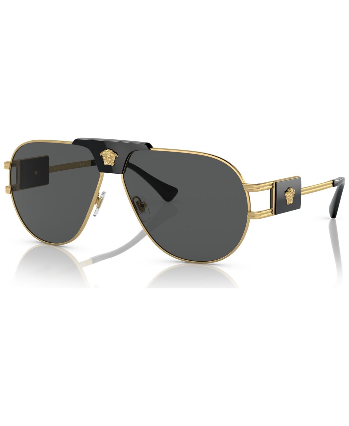 Versace Men's Sunglasses, VE225263-x 63 - Gold-Tone, Black