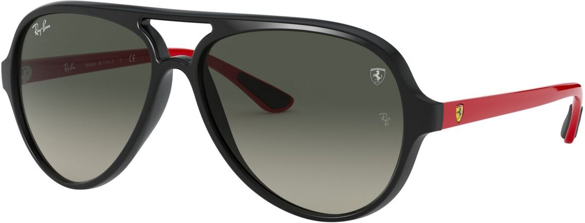 Ray-Ban Unisex Sunglasses, RB4125M Scuderia Ferrari Collection 57 - BLACK/GREY GRADIENT DARK GREY