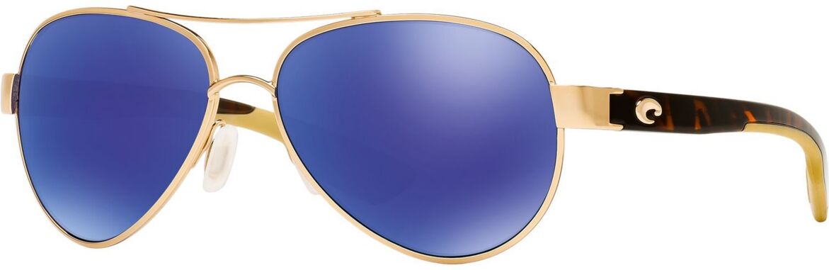 Costa Del Mar Unisex Polarized Sunglasses, Loreto - GOLD LIGHT/ BLUE MIRROR POLAR