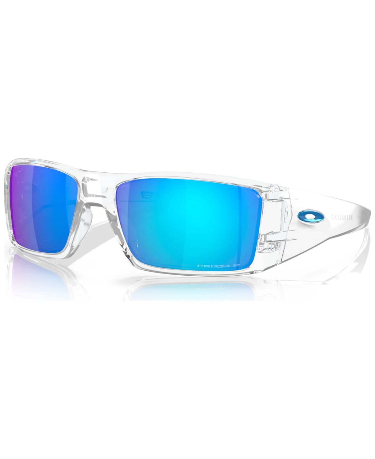 Oakley Men's Polarized Sunglasses, Heliostat - Clear
