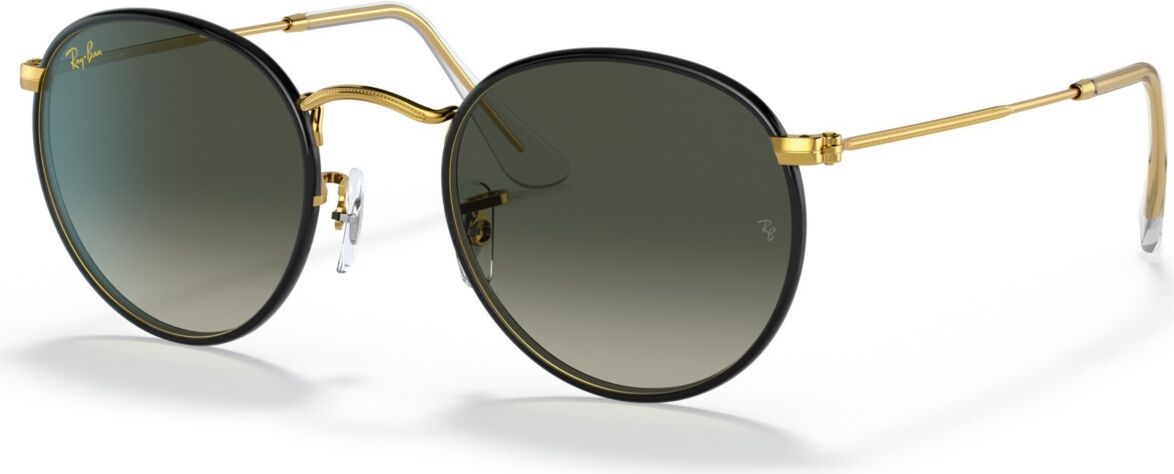 Ray-Ban Men's Sunglasses, Round Metal Full Color Legend - Black on Gold-Tone