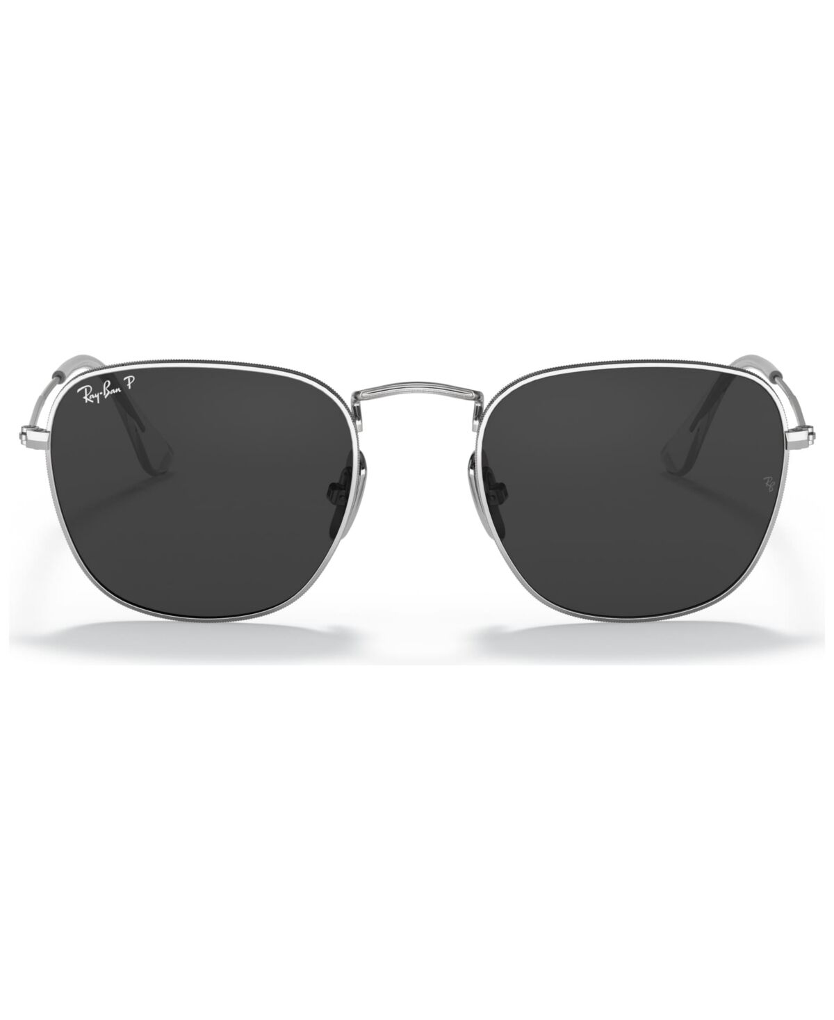 Ray-Ban Men's Polarized Sunglasses, RB8157 51 Frank Titanium - SILVER/POLAR BLACK