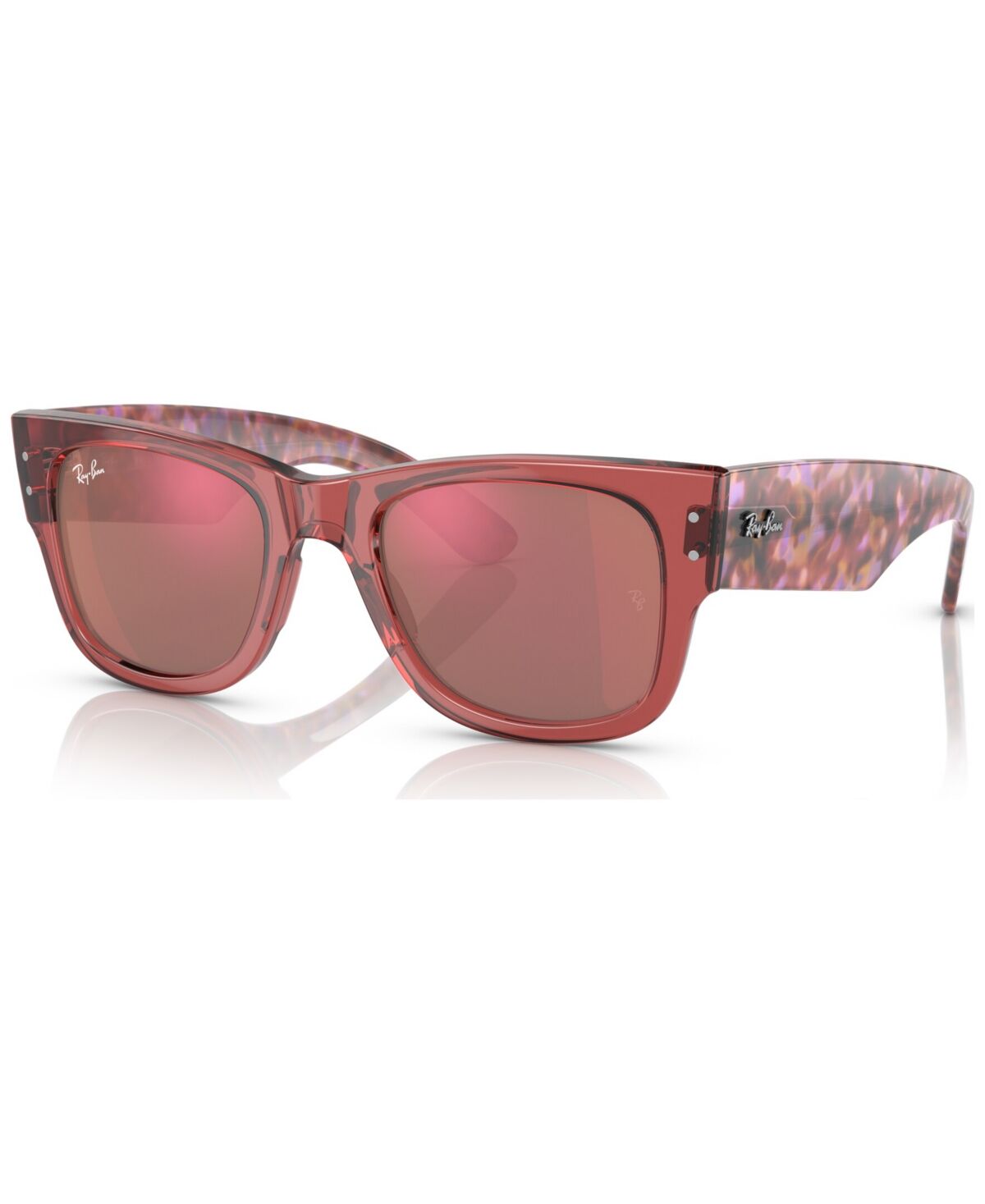 Ray-Ban Mega Wayfarer 51 Unisex Sunglasses - Transparent Pink