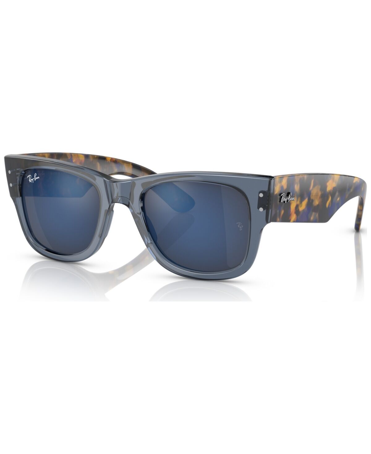Ray-Ban Mega Wayfarer 51 Unisex Sunglasses - Transparent Dark Blue