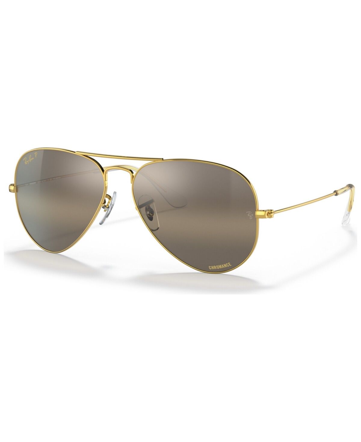 Ray-Ban Unisex Polarized Sunglasses, RB3025 Aviator Large Metal - Legend Gold-Tone