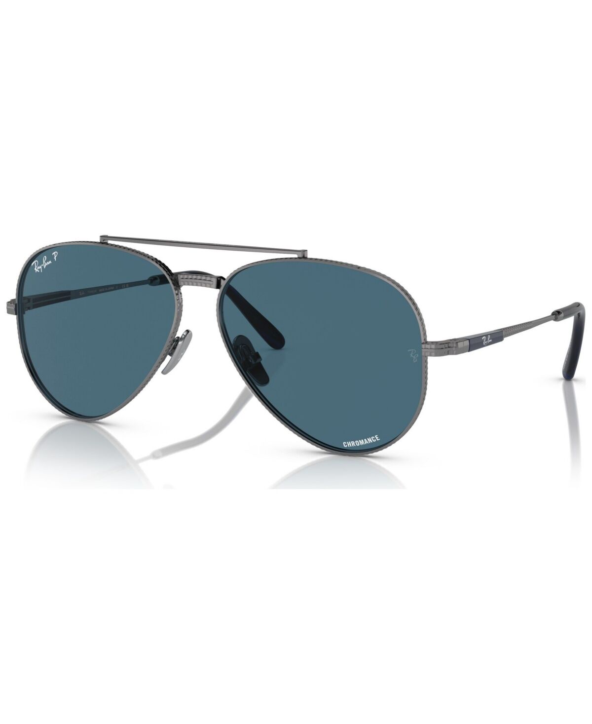 Ray-Ban Unisex Polarized Sunglasses, Aviator Ii Titanium 58 - Gunmetal