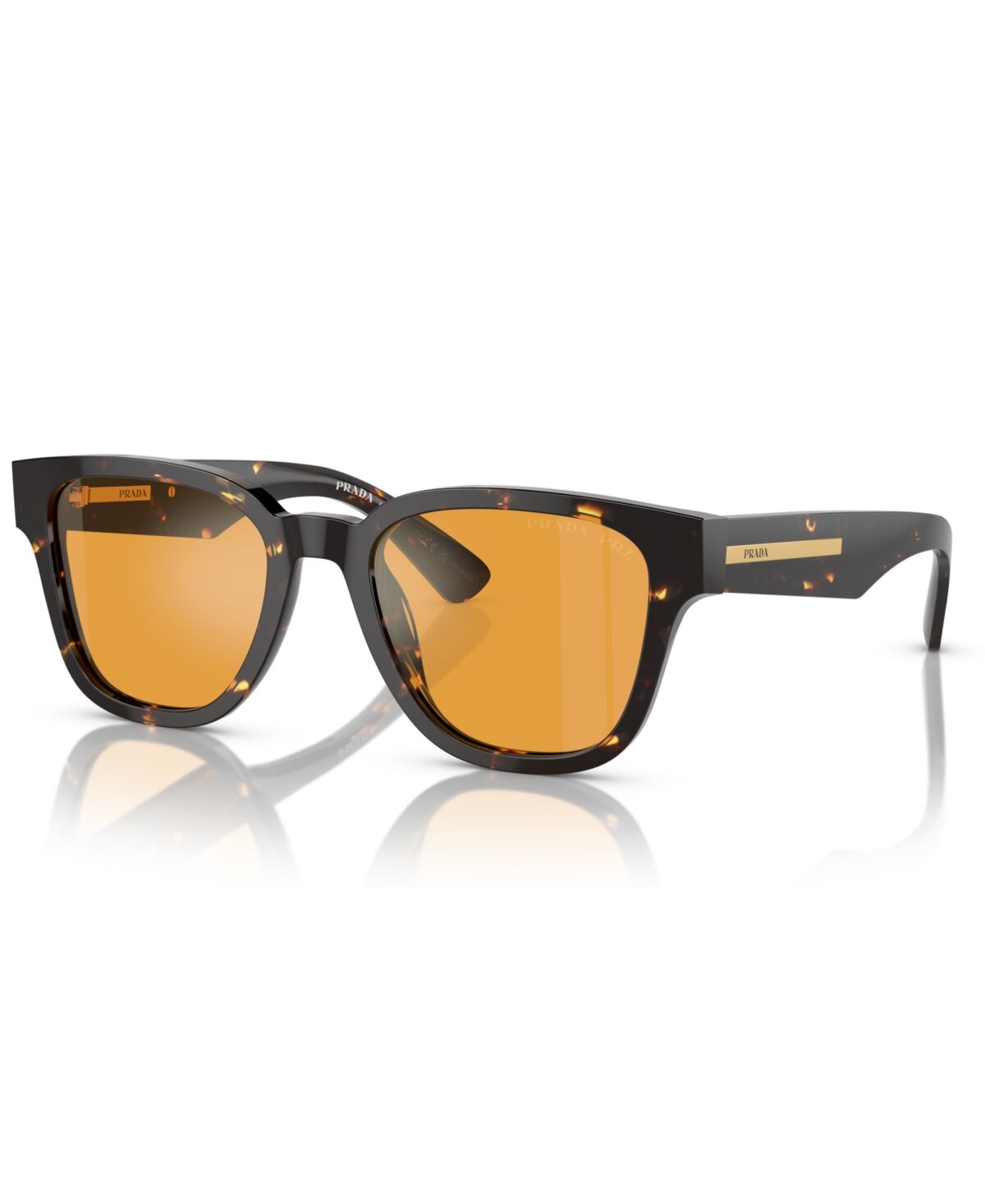 Prada Men's Polarized Sunglasses, Pr A04S - Havana Black, Yellow