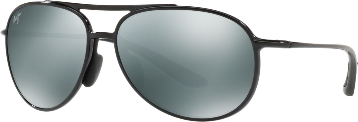 Maui Jim Polarized Sunglasses , 438 Alelele Bridge 60 - BLACK/GREY POLAR