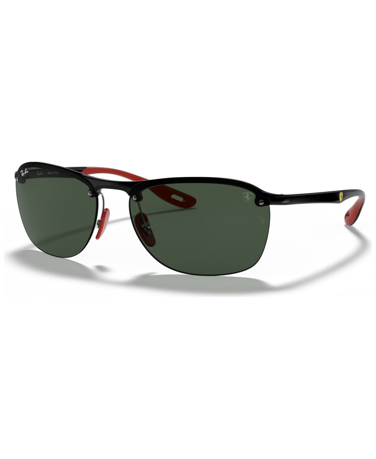 Ray-Ban Men's Sunglasses, RB4302M Scuderia Ferrari Collection 62 - BLACK/DARK GREEN