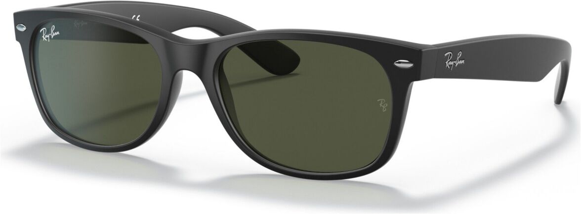 Ray-Ban Sunglasses, RB2132 New Wayfarer - Black Matte - Green