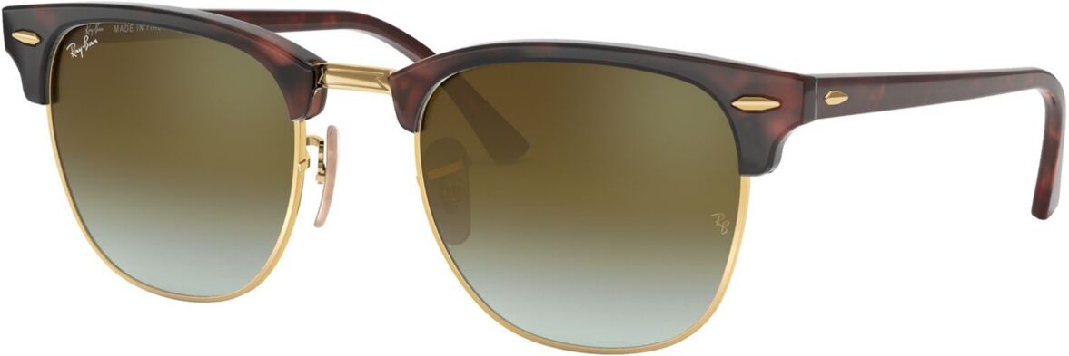 Ray-Ban Unisex Sunglasses, RB3016 Clubmaster Mineral Flash Lenses - TORTOISE/GREEN GRADIENT MIRROR