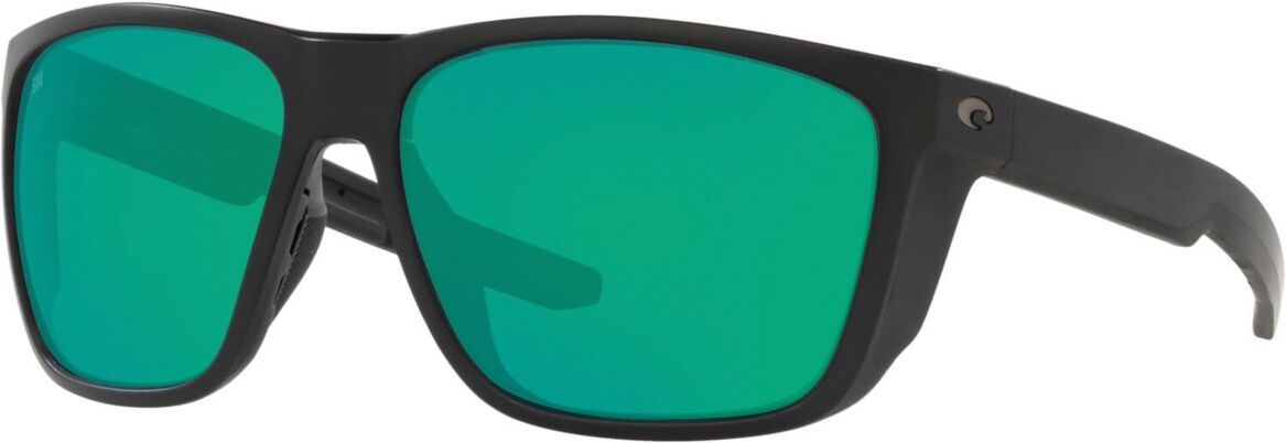 Costa Del Mar Ferg Xl Polarized Sunglasses, 6S9012 62 - MATTE BLACK/GREEN MIRROR G