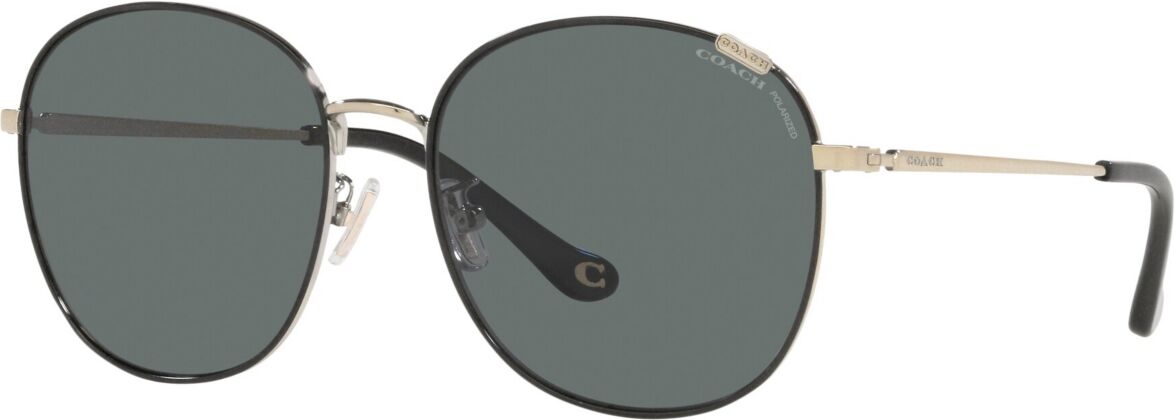 Coach Women's Polarized Sunglasses, HC7134 C7996 57 - Black