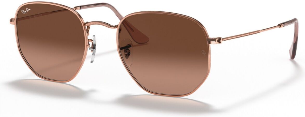 Ray-Ban Unisex Sunglasses, RB3548N Hexagonal Flat Lenses - Copper - Pink Gradient Brown