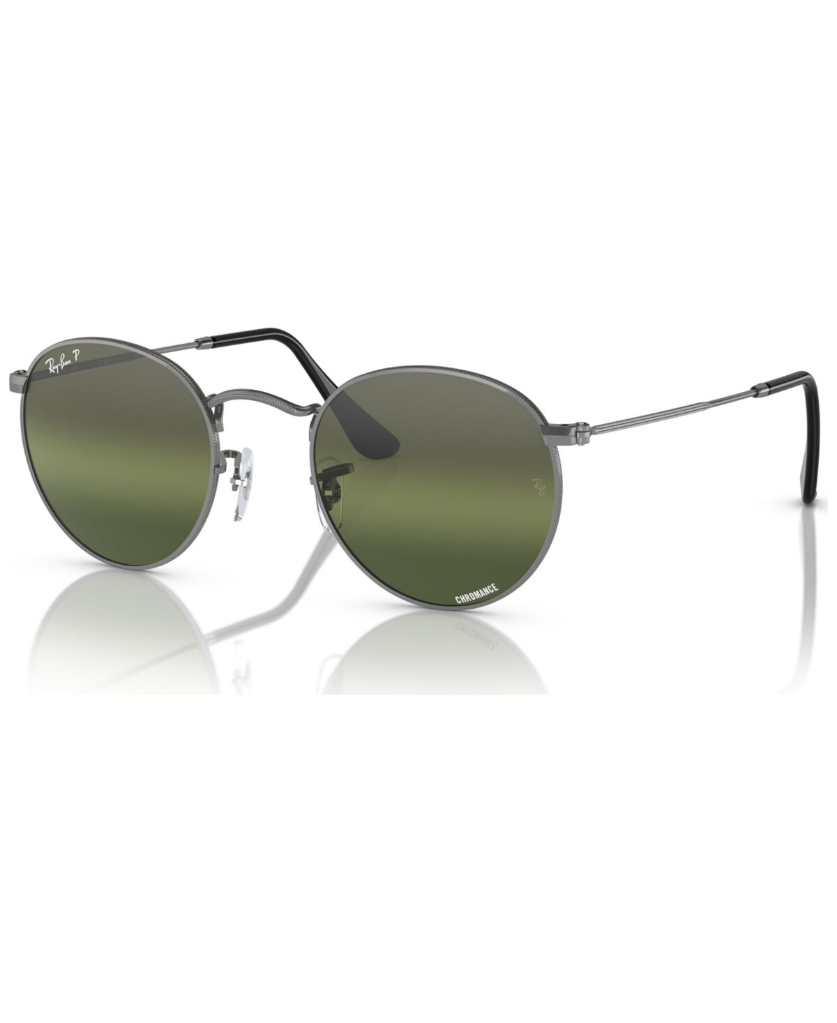 Ray-Ban Men's Round Metal Chromance Polarized Sunglasses, Mirror Gradient RB3447 - Gunmetal
