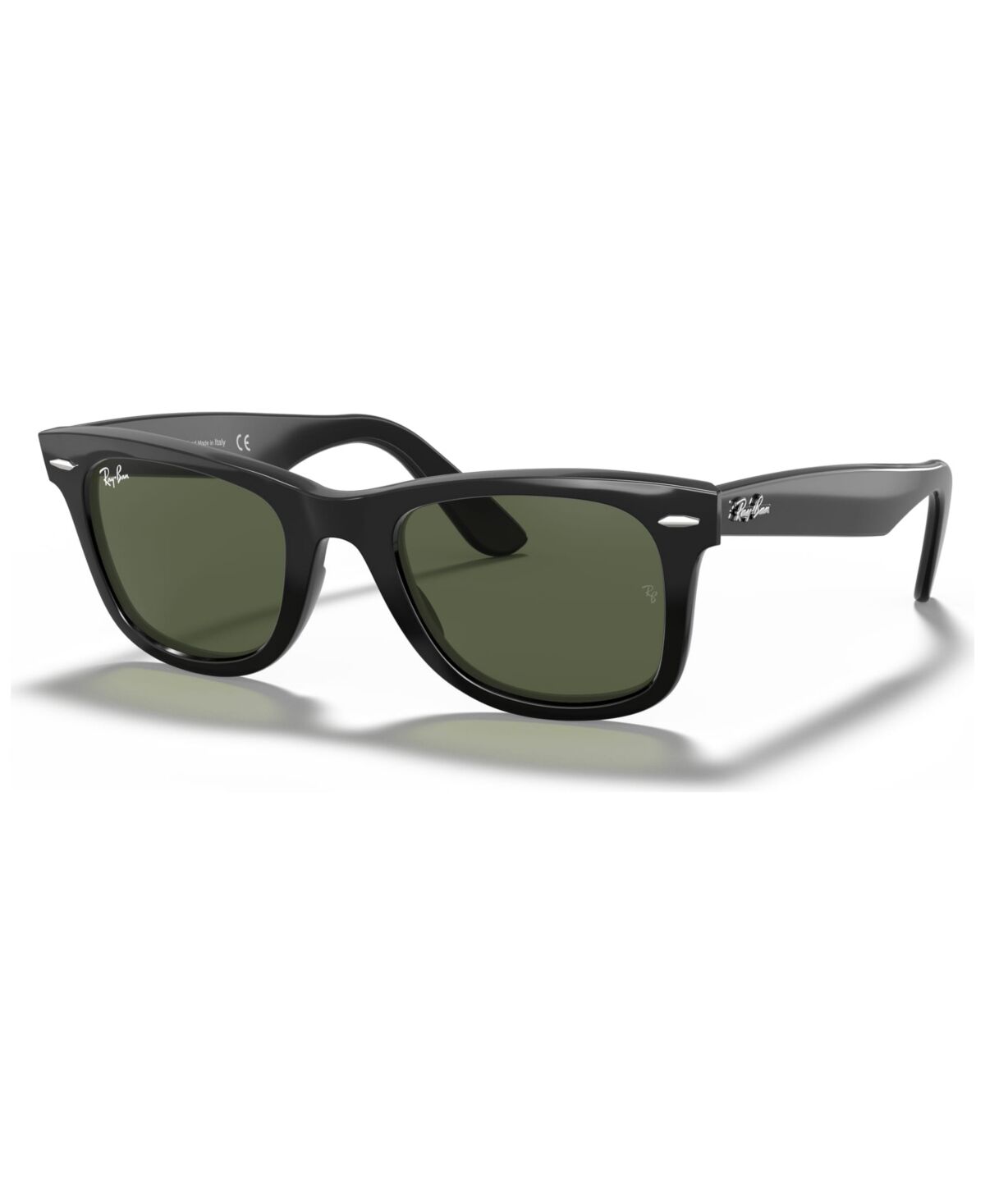 Ray-Ban Unisex Sunglasses, RB2140 Original Wayfarer - Polished Black/Green