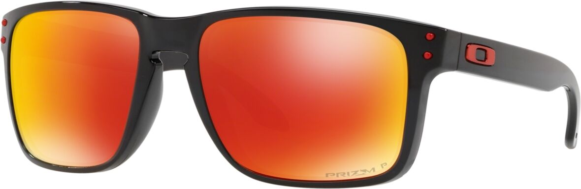 Oakley Polarized Prizm Sunglasses, OO9417 Holbrook Xl - BLACK / RED MIRROR POLAR